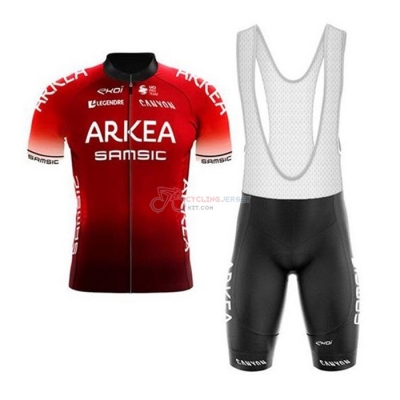Arkea Samsic Cycling Jersey Kit Short Sleeve 2020 Red Black