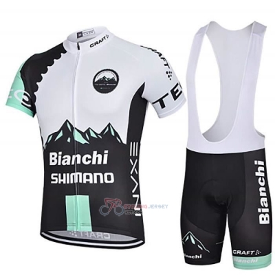 Bianchi Shimano Cycling Jersey Kit Short Sleeve 2020 Negro White