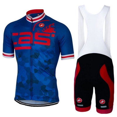 Castelli Cycling Jersey Kit Short Sleeve 2017 blue and red