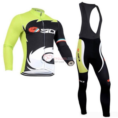 Rock Racing SIDI Cycling Jersey Kit Long Sleeve 2019 Black Green