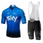 Sky Cycling Jersey Kit Short Sleeve 2019 Blue