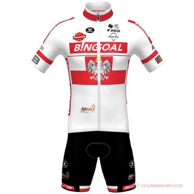 Wallonie Bruxelles Cycling Jersey Kit Short Sleeve 2021 White