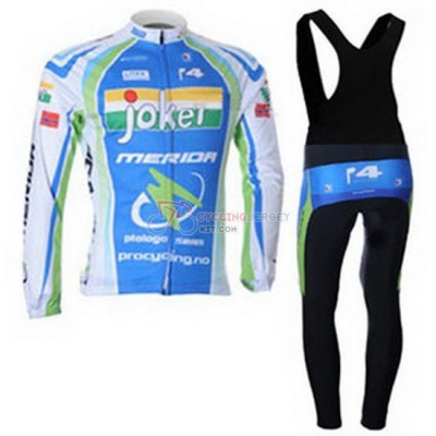 Merida Cycling Jersey Kit Long Sleeve 2011 White And Blue