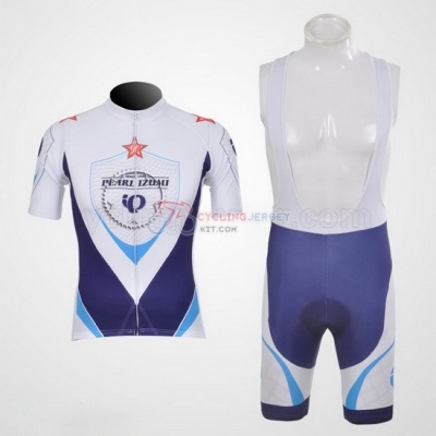 Pearl Izumi Cycling Jersey Kit Short Sleeve 2011 White And Blue