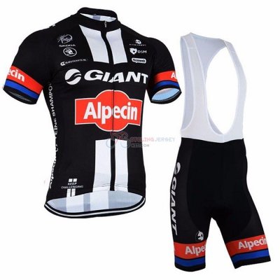 Giant Alpecin Cycling Jersey Kit Short Sleeve 2021 Black White