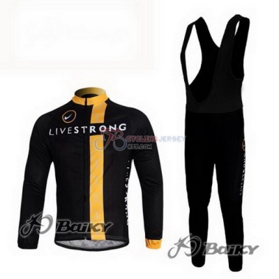 Livestrong Cycling Jersey Kit Long Sleeve 2011 Black And Yellow