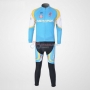 Astana Cycling Jersey Kit Long Sleeve 2012 Light Blue
