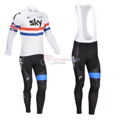 Sky Cycling Jersey Kit Long Sleeve 2013 White