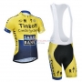 Saxobank Cycling Jersey Kit Short Sleeve 2014 Blue And Yellow