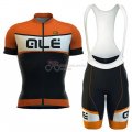 ALE Cycling Jersey Kit Short Sleeve 2016 Black And Orange