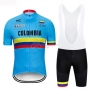 Colombia Cycling Jersey Kit Short Sleeve 2019 Blue