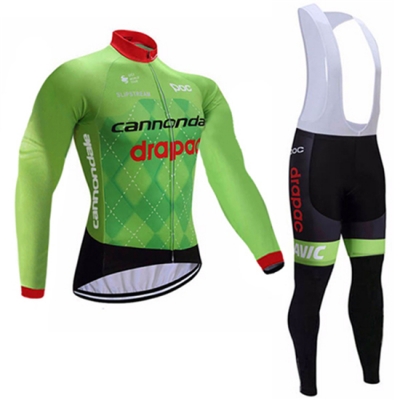Conondale Drapac Cycling Jersey Kit Long Sleeve 2017 green