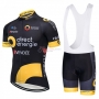 Direct Energie Cycling Jersey Kit Short Sleeve 2018 Black and Yellow