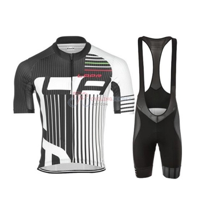 Lungo Ao Cycling Jersey Kit Short Sleeve 2019 Black White