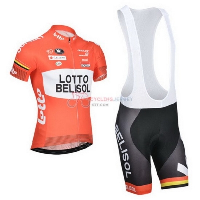 Lotto Cycling Jersey Kit Short Sleeve 2014 Orange