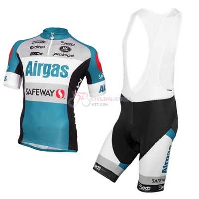 2015 Team D3 Devo Airgas blue black Short Sleeve Cycling Jersey And Bib Shorts Kit