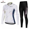 Women Mieyco Cycling Jersey Kit Long Sleeve 2019 White Blue
