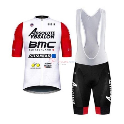 BMC Absolute Absalon Cycling Jersey Kit Short Sleeve 2020 White Red