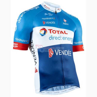 Direct Energie Cycling Jersey Kit Short Sleeve 2019 Blue White