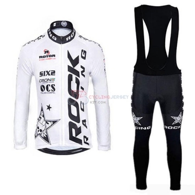 Rock Racing SIDI Cycling Jersey Kit Long Sleeve 2019 White Black