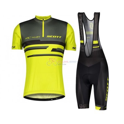 Scott Cycling Jersey Kit Short Sleeve 2021 Gray Yellow