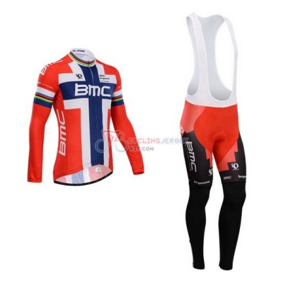 BMC Cycling Jersey Kit Long Sleeve 2014 Blue And Red