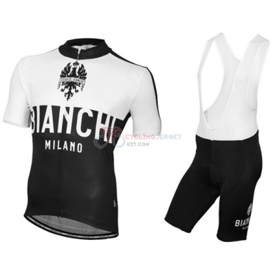 Bianchi Cycling Jersey Kit Short Sleeve 2016 Black And White