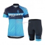Women Cycling Jersey Kit Scott Short Sleeve 2016 Black And Blue