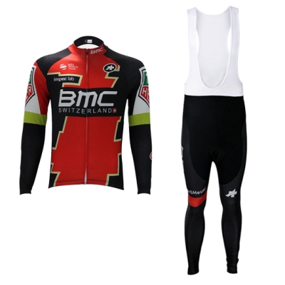 BMC Cycling Jersey Kit Long Sleeve 2017 red and white