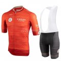 Castelli UAE Tour Cycling Jersey Kit Short Sleeve 2019 Orange