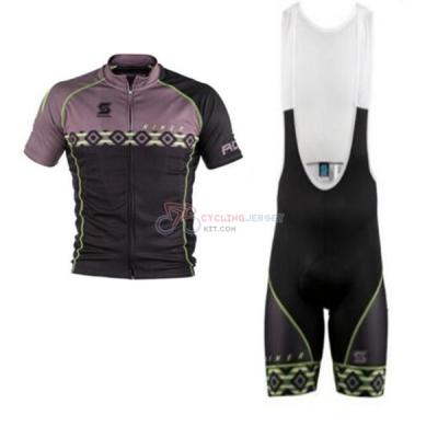 Niner Short Sleeve Cycling Jersey and Bib Shorts Kit 2017 marron