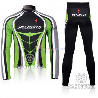 Specialized Cycling Jersey Kit Long Sleeve 2010 Green And Black
