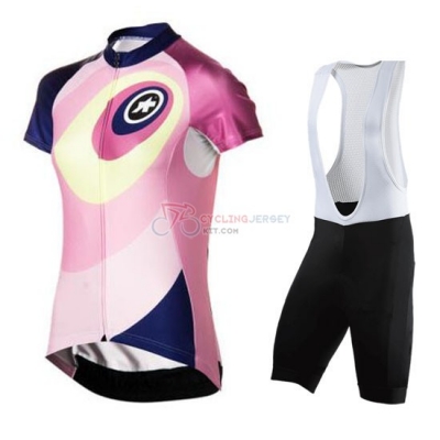 Women Cycling Jersey Kit Assos Short Sleeve 2016 Yellow And Pink
