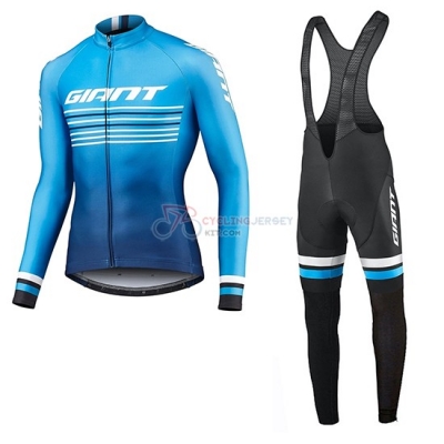 Giant Race Day Cycling Jersey Kit Long Sleeve 2019 Bluee