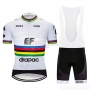 UCI Mondo Campione EF Education First Cycling Jersey Kit Short Sleeve 2019 White
