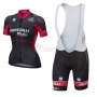 Women Nove Colli Short Sleeve Cycling Jersey and Bib Shorts Kit 2017 black and red