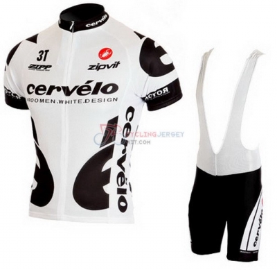 Cervelo Cycling Jersey Kit Short Sleeve 2009 Black And White [AR0697]