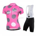 Women Cycling Jersey Kit Nalini Short Sleeve 2015 Pink And Gray