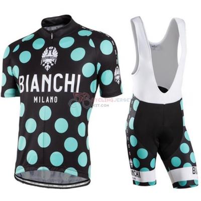 Bianchi Cycling Jersey Kit Short Sleeve 2016 Green And Black