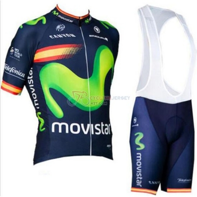 Movistar Cycling Jersey Kit Short Sleeve 2016 Green And Black