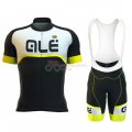 ALE Cycling Jersey Kit Short Sleeve 2016 Black And Yellow