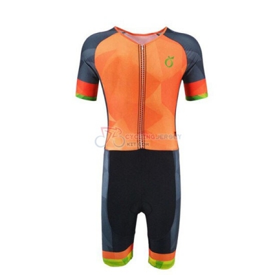 Emonder-triathlon Cycling Jersey Kit Short Sleeve 2019 Orange Gray Black
