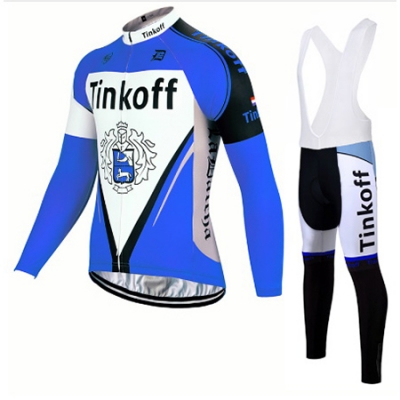 Tinkoff Cycling Jersey Kit Long Sleeve 2017 blue