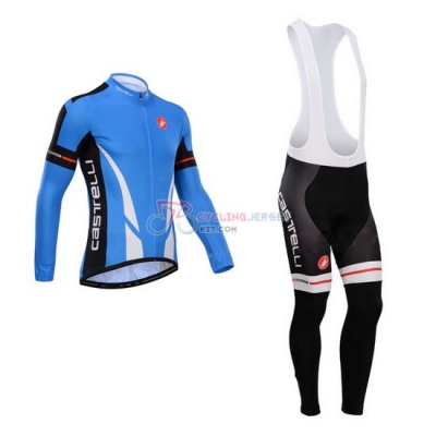 Castelli Cycling Jersey Kit Long Sleeve 2014 Blue And Black