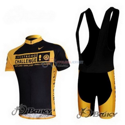Livestrong Cycling Jersey Kit Short Sleeve 2009 Yellow And Black [AR0782]