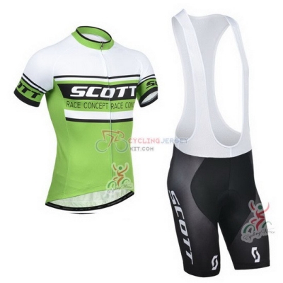 Scott Cycling Jersey Kit Short Sleeve 2014 White And Green
