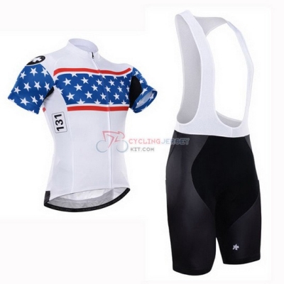 Assos Cycling Jersey Kit Short Sleeve 2015 White And Blue [AR0609]