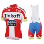 Saxo Bank Cycling Jersey Kit Short Sleeve 2015 White And Red