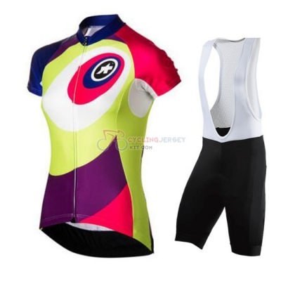 Women Cycling Jersey Kit Assos Short Sleeve 2016 Green And Red
