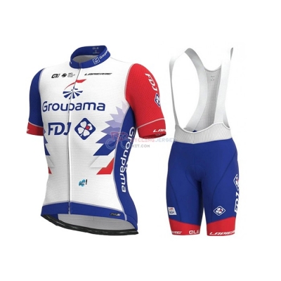 Groupama-fdjcycling Jersey Kit Short Sleeve 2021 Red Blue White